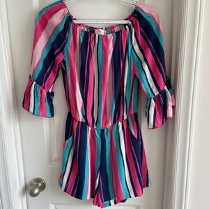 Pink Lily quarter sleeved romper